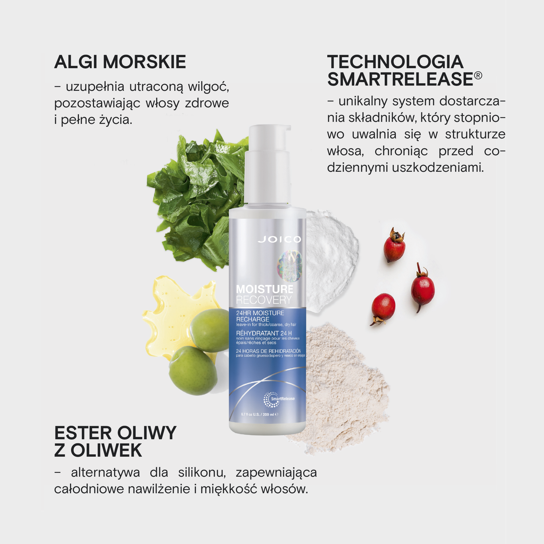 Fluid nawilżający bez spłukiwania JOICO MOISTURE RECOVERY™ 24HR MOISTURE RECHARGE 200ML - obrazek 15