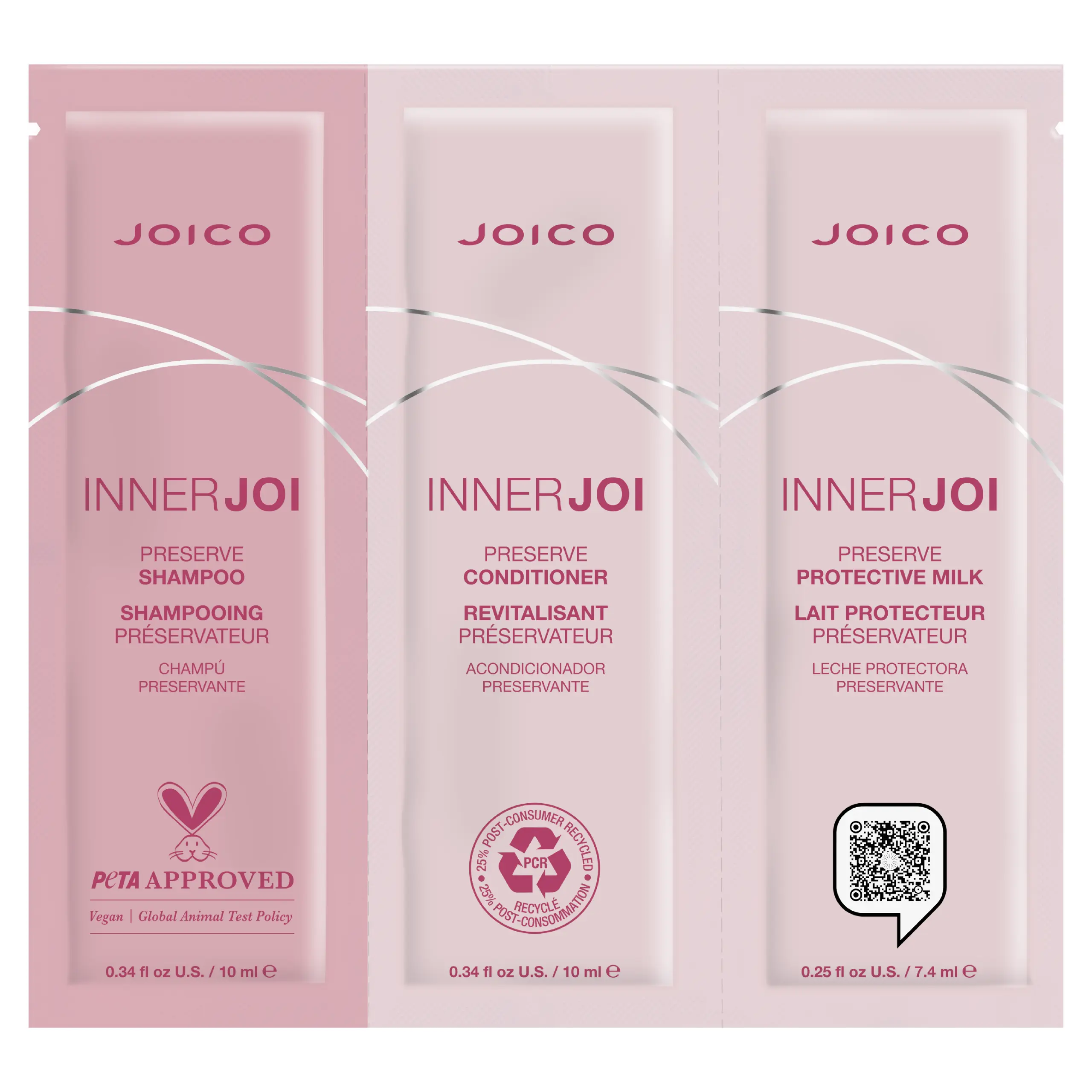 Zestaw chroniący kolor JOICO InnerJoi Preserve Trio 3x10 ml - saszetki