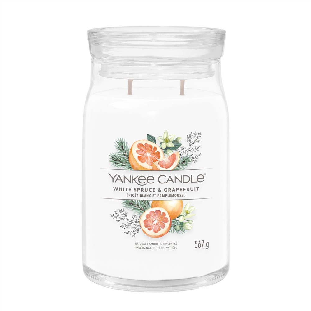 YANKEE CANDLE WHITE SPRUCE & GRAPEFRUIT 567G