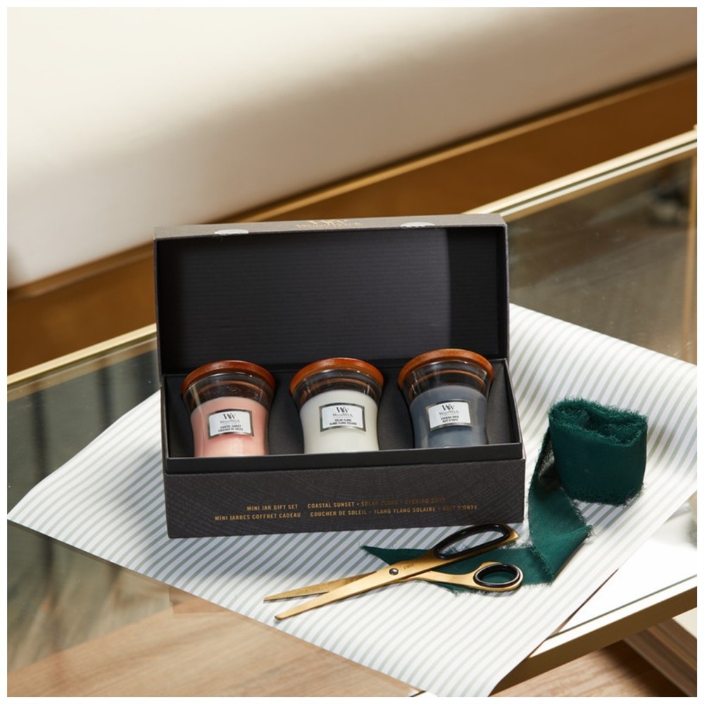 WOODWICK ZESTAW PREZENTOWY 3 X 85G (EVENING ONYX, SOLAR YLANG, COASTAL SUNSET) - obrazek 2
