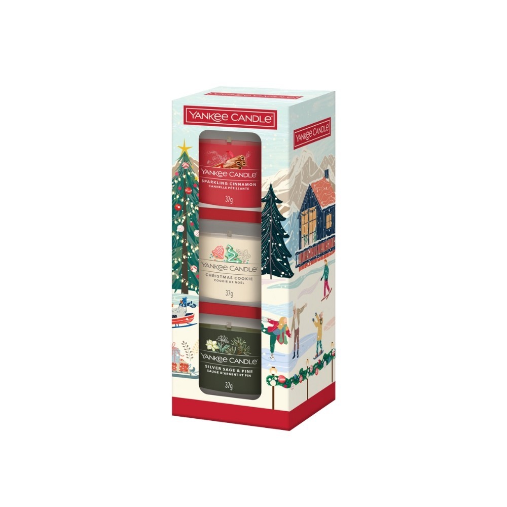 YANKEE CANDLE APRES SKI 3 X 37G (Silver Sage & Pine, Christmas Cookie, Sparkling Cinnamon) - obrazek 2