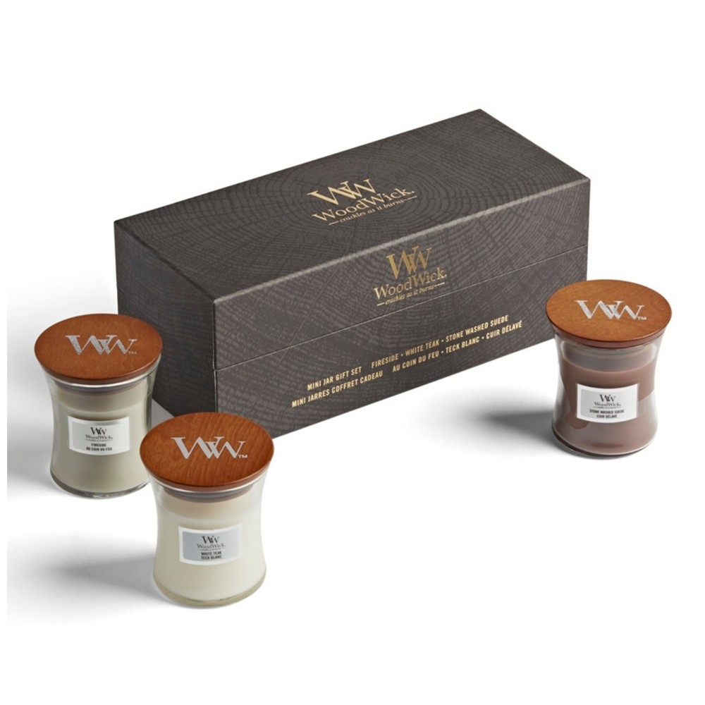 WOODWICK ZESTAW PREZENTOWY 3 X 85G (FIRESIDE, WHITE TEAK, SAND & DRIFTWOOD) - obrazek 3