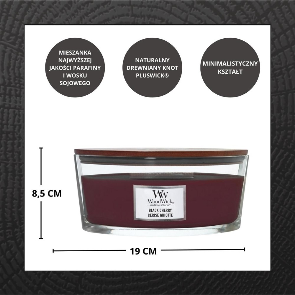 WOODWICK BLACK CHERRY 453,6G - obrazek 3