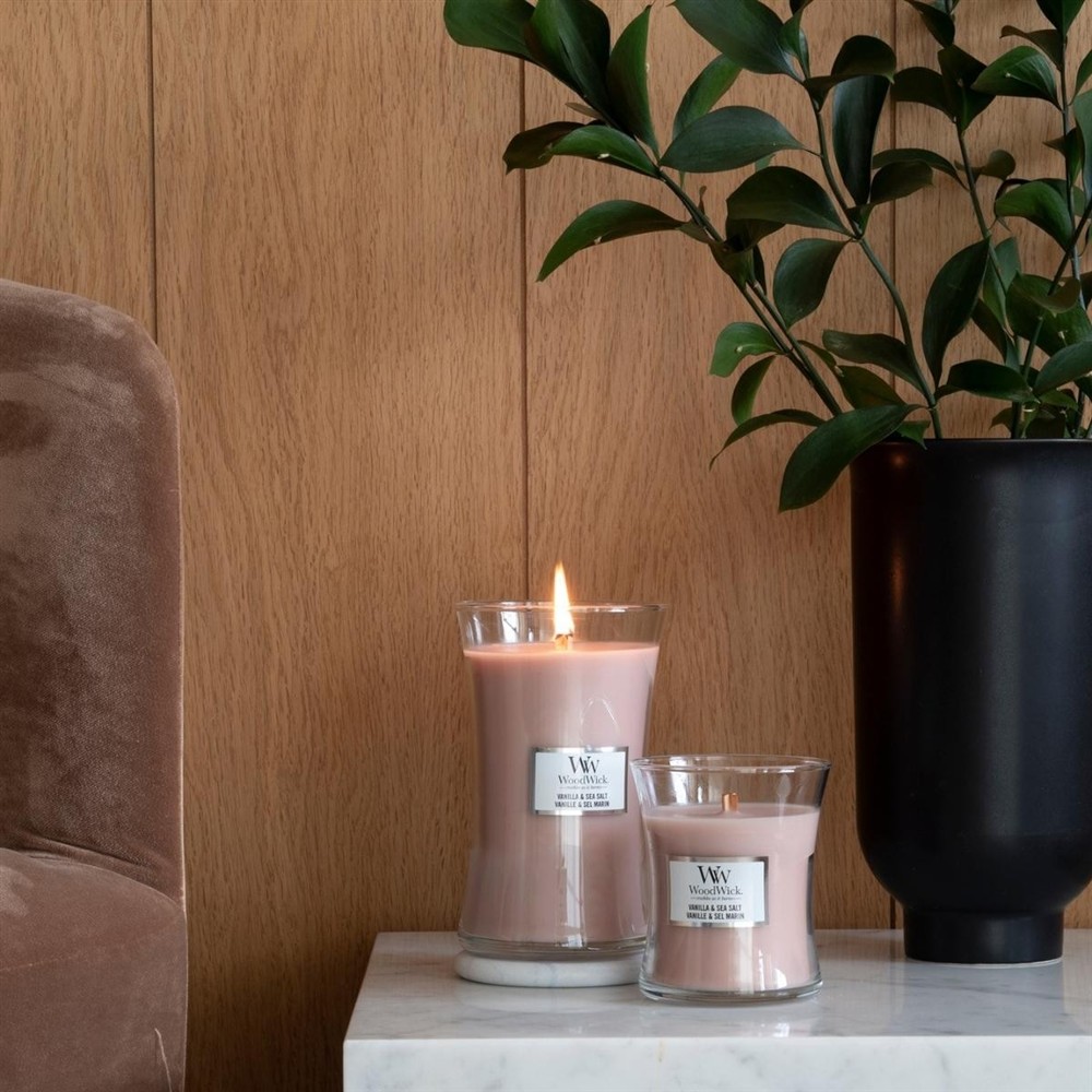 WOODWICK VANILLA & SEA SALT 610G - obrazek 4