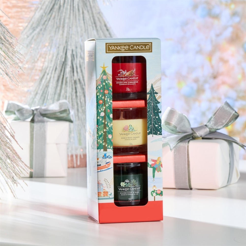 YANKEE CANDLE APRES SKI 3 X 37G (Silver Sage & Pine, Christmas Cookie, Sparkling Cinnamon) - obrazek 4