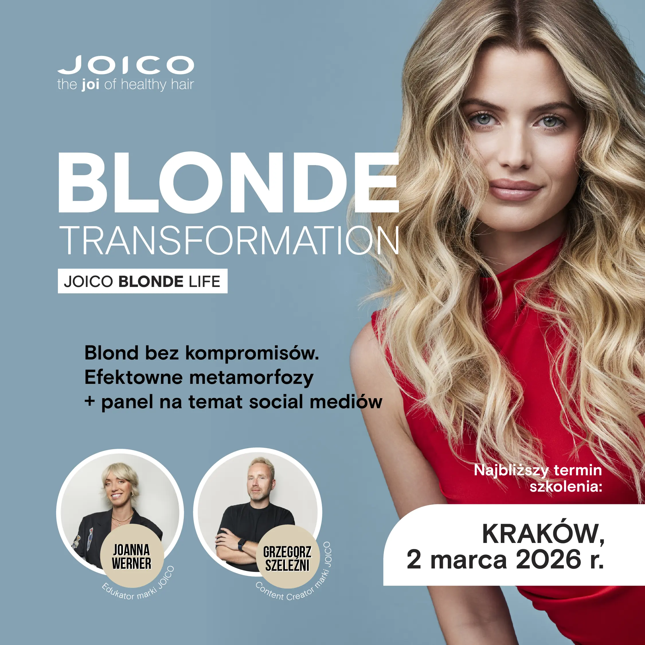 Szkolenie BLONDE TRANSFORMATION by JOICO - KRAKÓW. 2.03.2026 r.
