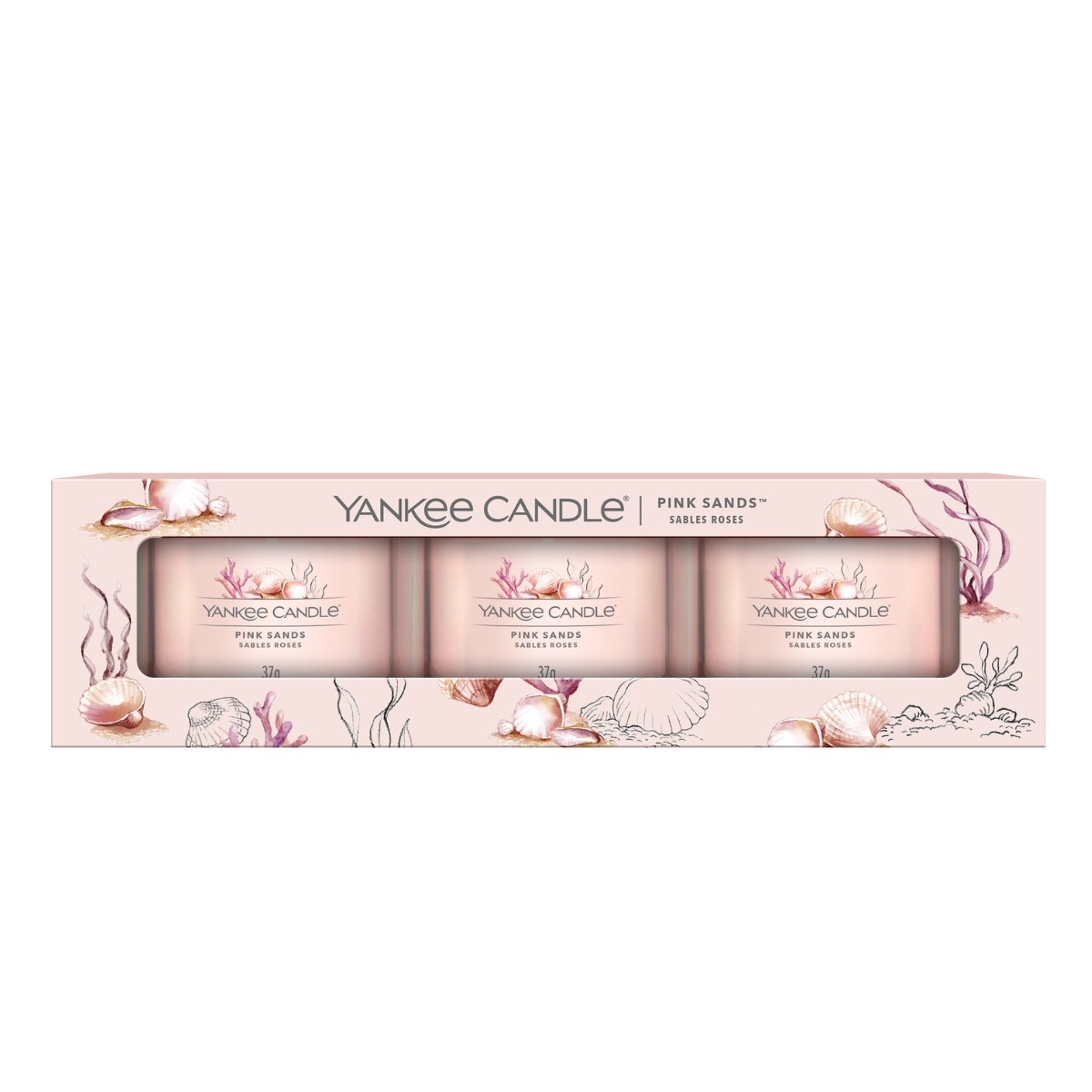 Yankee Candle Signature PINK SANDS 3 pak świec mini 3x37g
