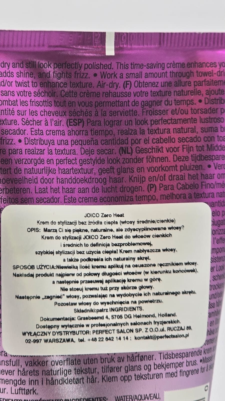 Krem JOICO Zero Heat - włosy cienkie/średnie 150 ml OUTLET - obrazek 3
